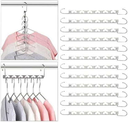 Space Saving Hangers for Clothes 12 Pack, Sturdy Metal Hangers Wardrobe by SindaxAllforlife