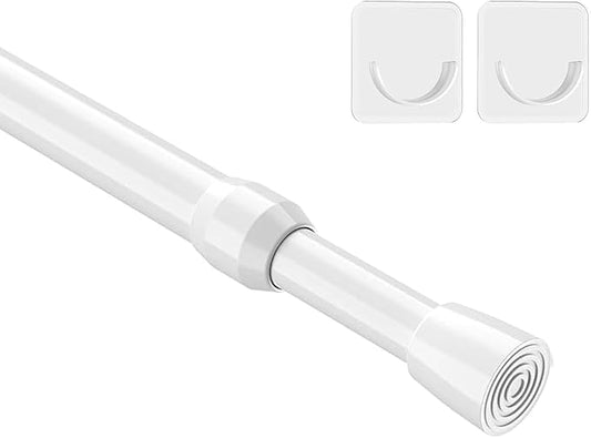 MEXAU 1Pack Spring Tension Curtain Rod 26-39 inch White Small Tension Rod | by MEXAUSPRINGCURTAINRODS