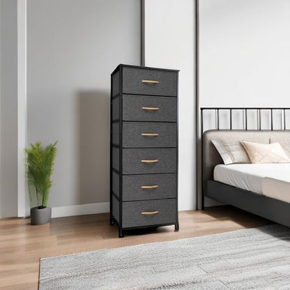 Tall 6-Drawer Fabric Dresser Tower - Image 6
