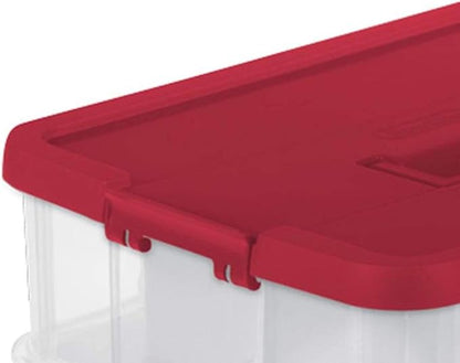 Sterilite 1427 Stack & Carry 2 Layer 24 Ornament Storage Box, See-through layers - Image 7