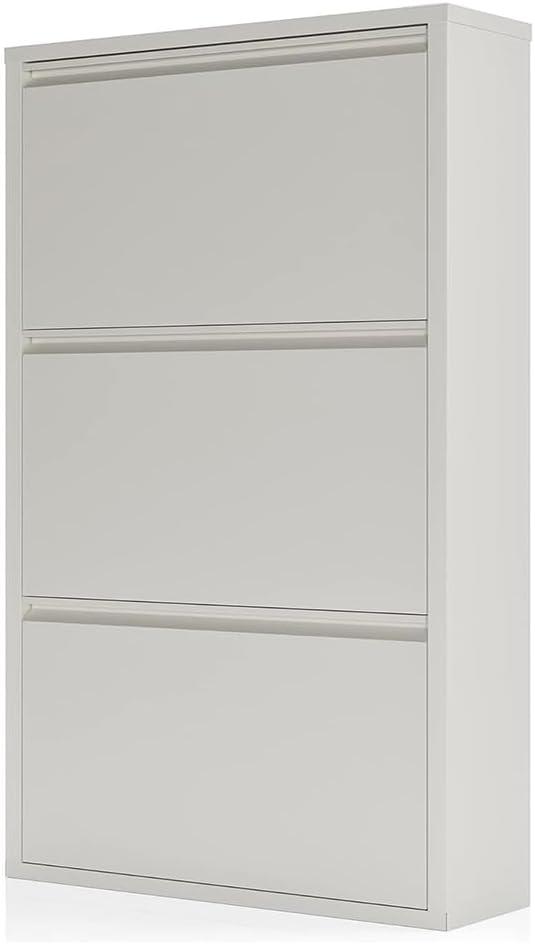 Shoe Storage Cabinet with 3 Flip Drawers, Hidden Slim Narrow Shoe Rack Cabinet - Image 8