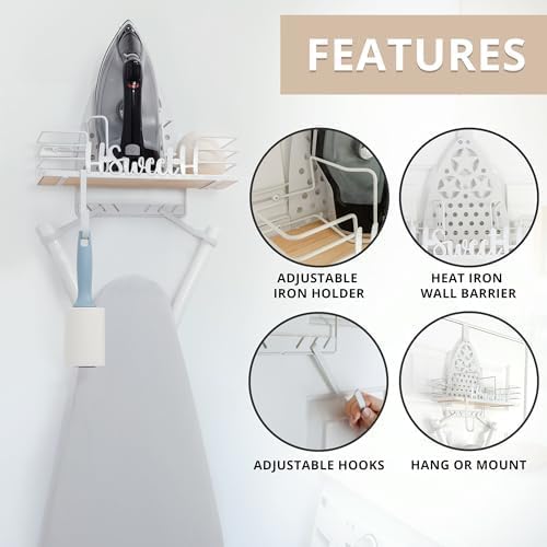 Farmhouse Ironing Board Hanger Wall Mount or Over the Door - Image 2
