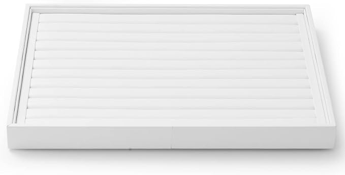 Oirlv Premium White Leather Stackable Jewelry Tray Ring Holder Organizer by Oirlv