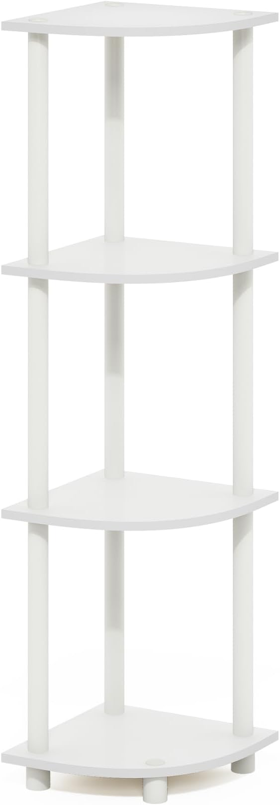 Furinno Turn-N-Tube Corner Shelf, 4-Tier Corner Bookshelf, Display Storage - Image 6