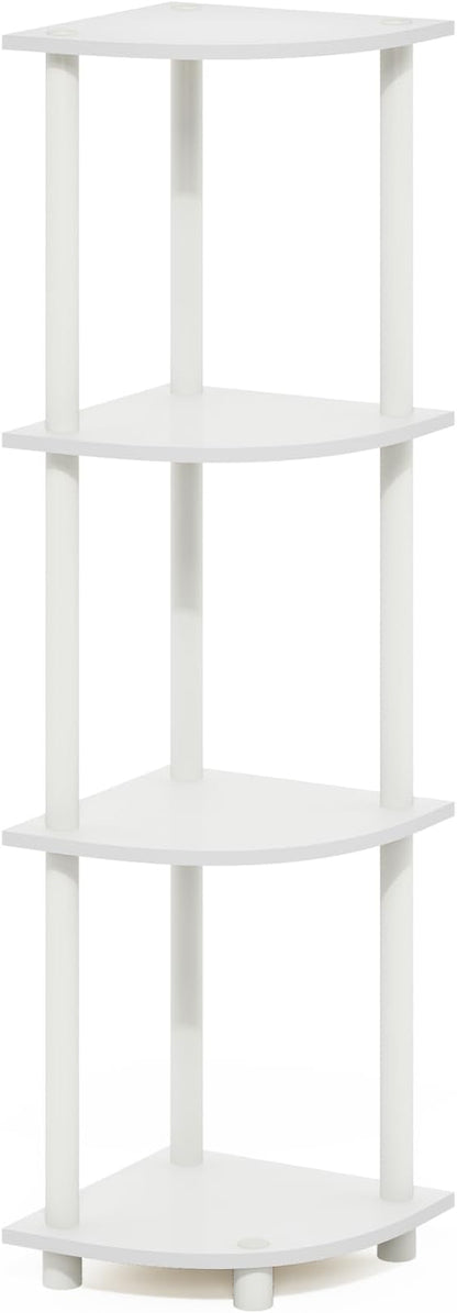 Furinno Turn-N-Tube Corner Shelf, 4-Tier Corner Bookshelf, Display Storage - Image 6