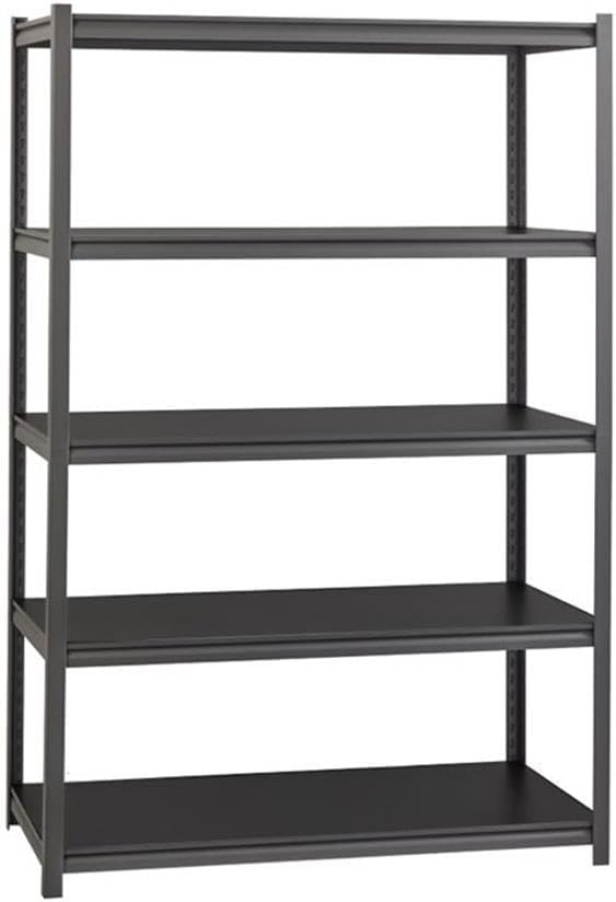 Pemberly Row Metal Shelving 5-Shelf Unit, Gunmetal Gray Finish, Heavy-Duty - Image 5