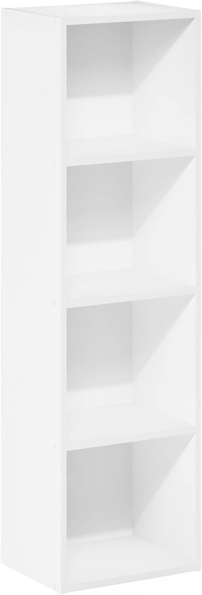 Furinno PASIR Book Shelf, 4-Tier Bookcase, Modern Standing Bookshelf, Open - Image 7