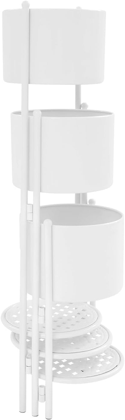 Foldable Corner Plant Stand Shelf, Indoor Outdoor Metal Flower Pot Holder - Image 7