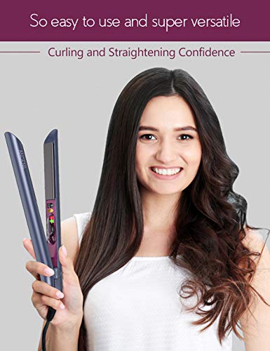 ANGENIL Professional Titanium Flat Iron 1 inch, Hair Straightener and Curler 2 - Image 2