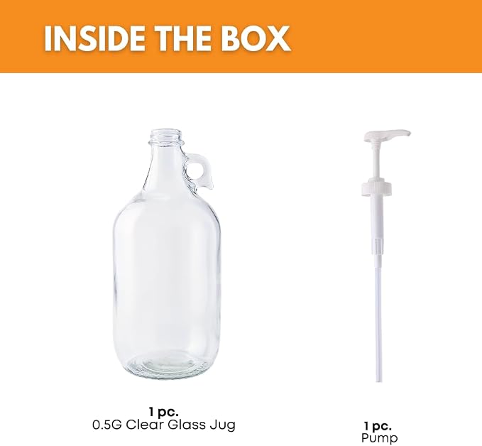 Fastrack Half Gallon Glass Jug Laundry Detergent Dispenser – Airtight Screw-Top - Image 2