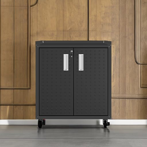 Manhattan Comfort Fortress Textured Metal 31.5" Garage Mobile Cabinet - Image 5