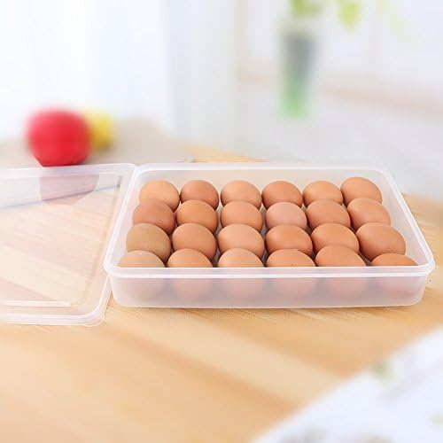 Egg Holder for Refrigerator, Deviled Egg Containers Large Plastic Egg Tray - Image 5