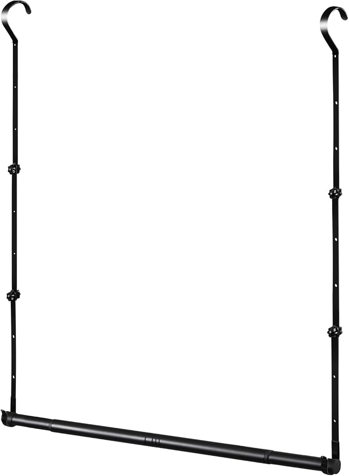 Hanging Closet Rods, Adjustable Height & Width Closets Bar Lower Extender by Idefair