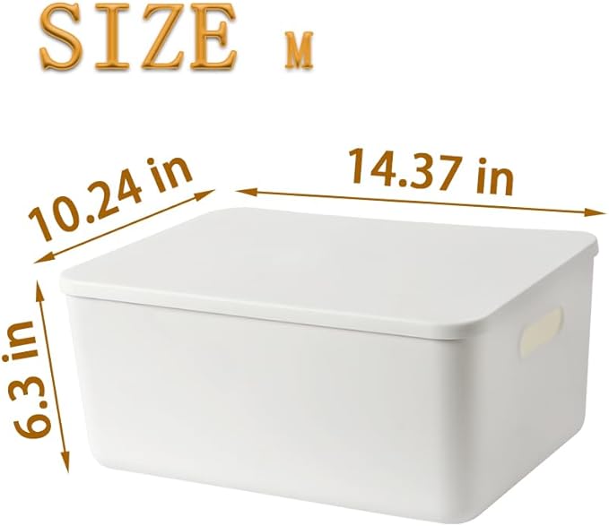 4 pack large plastic White storage bins Baskets, Toy Box Chest - Image 5