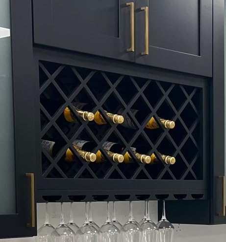 Solid Wood RTA Wine Bottle Rack Wall Cabinet - Image 2