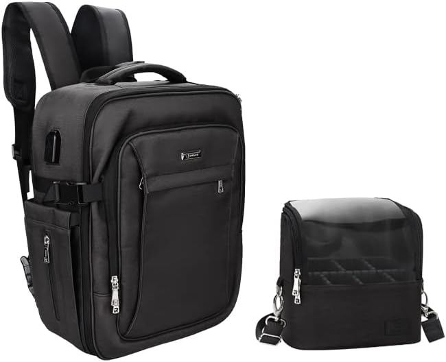 Relavel Professional Makeup Case Makeup Backpack and Makeup Brush Case by Relavel