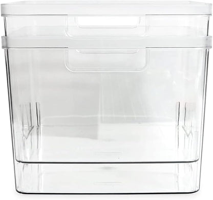 Isaac Jacobs 2-Pack Extra-Large Clear Storage Bins w/Cutout Handles, Plastic - Image 6