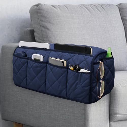 Armchair Caddy, Non Slip Sofa Armrest Organizer, Couch Armrest Remote Control by ORIMIDA