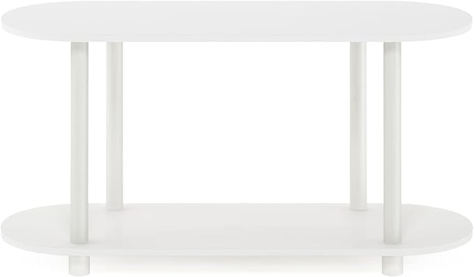 Furinno Turn-N-Tube No Tools Modern Oval Side Table - Image 7