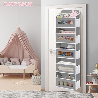 Over The Door Organizer, 5 Shelves Closet Door Hanging Organizer - Image 5