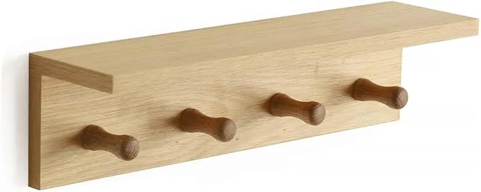 Entrance Coat Rack ，Coat Hooks, Wall-Mounted Wooden Hook Rack, Wall-Mounted - Image 7