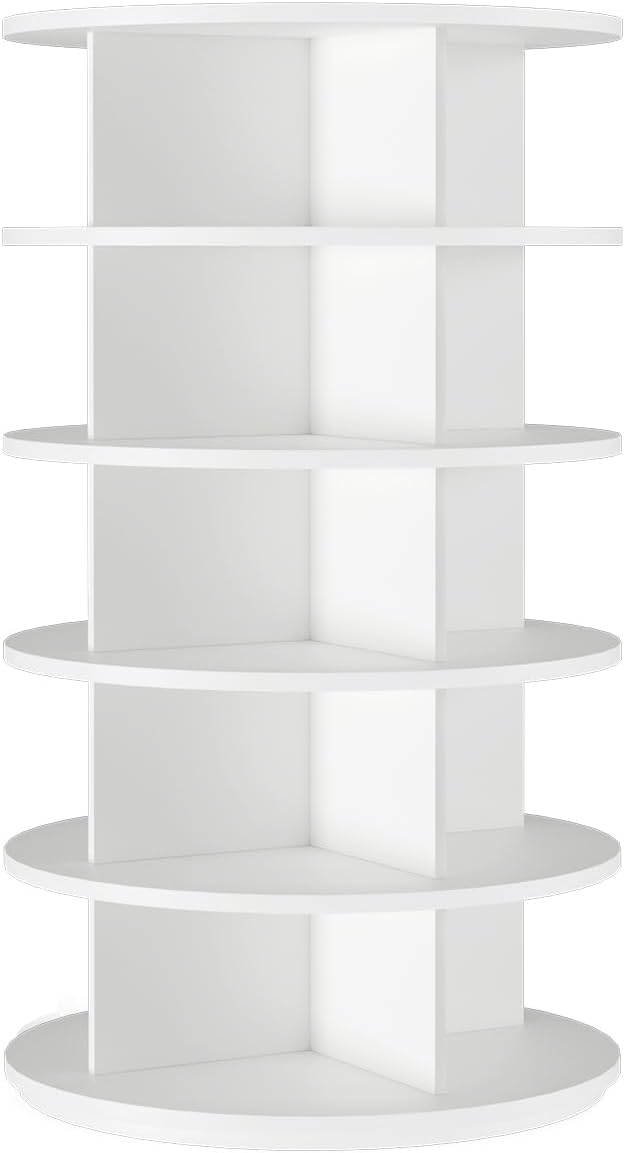 Rotating Shoe Rack 5 Tier Spinning Shoes Organizer Tower - Image 8
