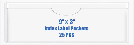 Origin-Joy 25 PCS Self-Adhesive Index Label Pockets by Origin-Joy