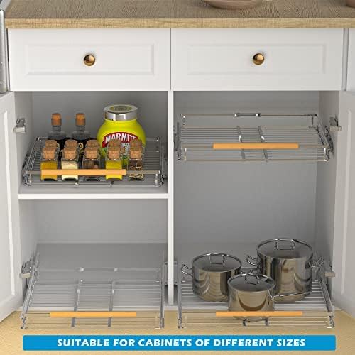 Pull Out Drawer Cabinet Organizer, Expandable Slide Out Storage Shelves - Image 7
