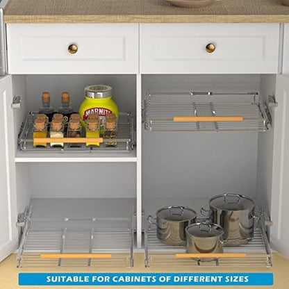 Pull Out Drawer Cabinet Organizer, Expandable Slide Out Storage Shelves - Image 7