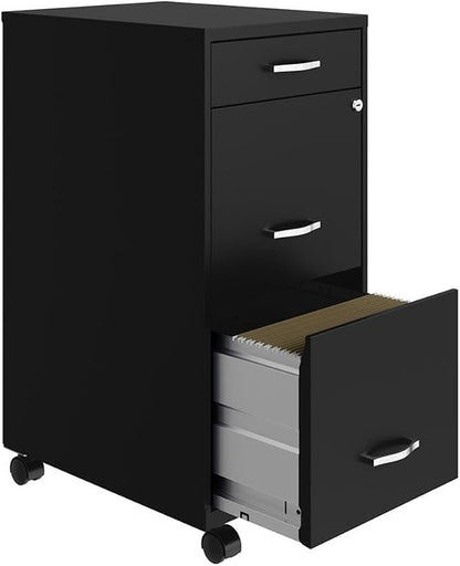 Pemberly Row 18" Deep 3 Drawer Mobile Metal Vertical Filing Cabinet - Image 5