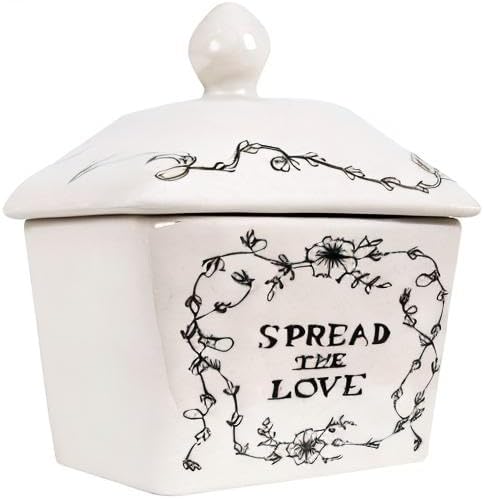 Creative Co-Op Country Stoneware Butter Dish - Image 6