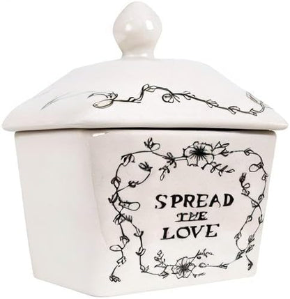 Creative Co-Op Country Stoneware Butter Dish - Image 6