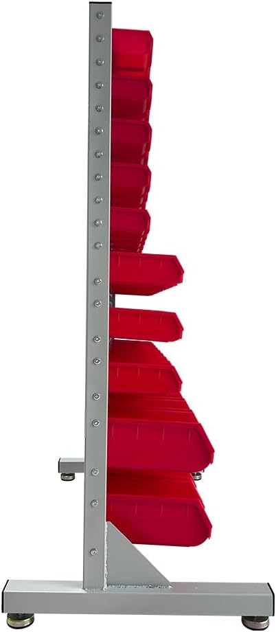 JZD Metal Bin Rack Storage Organizer System, Heavy Duty Steel Frame, 76 Plastic - Image 4