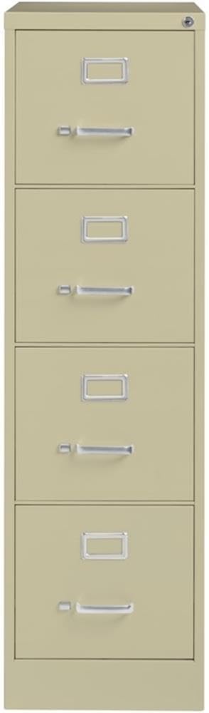 Scranton and Co 22" Deep 4 Drawer Letter File Cabinet in Putty, Fully Assembled - Image 4