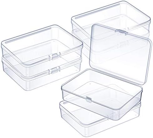 Jetec 6 Pieces Mini Plastic Clear Beads Storage Containers Box by Jetec