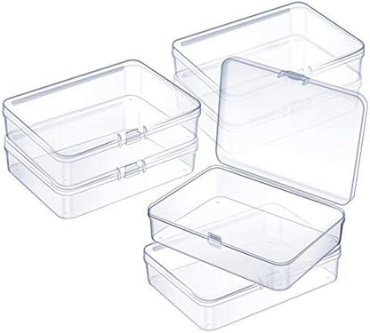 Jetec 6 Pieces Mini Plastic Clear Beads Storage Containers Box by Jetec