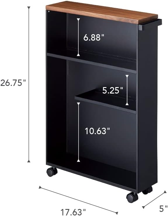 YAMAZAKI Home Slim Rolling Storage Cart – Narrow Bathroom Storage Cabinet - Image 9