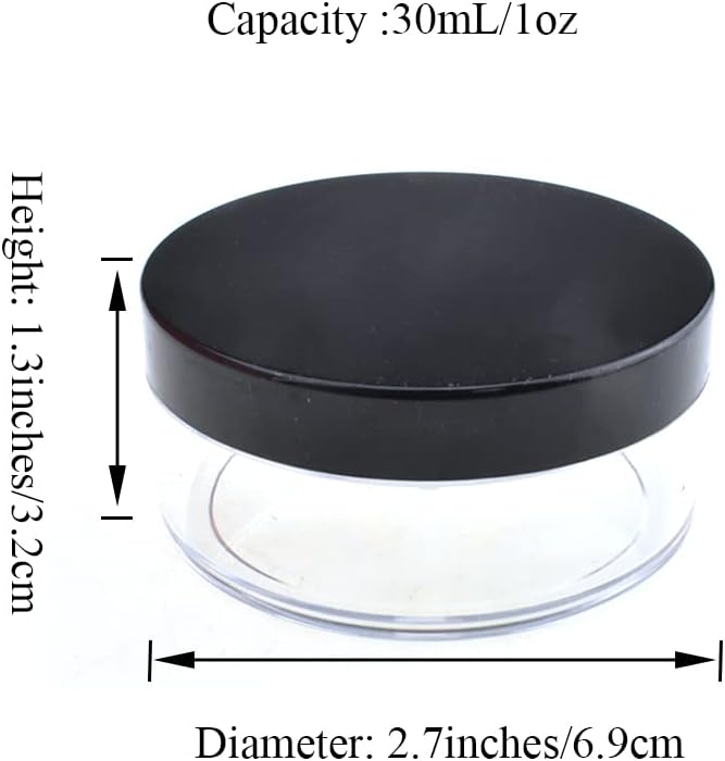HAHIYO 3Pcs 30ml/1oz Plastic Empty Travel Compact Case Makeup Cosmetic Jar - Image 2