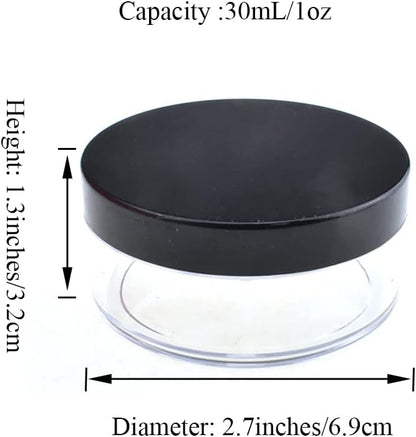 HAHIYO 3Pcs 30ml/1oz Plastic Empty Travel Compact Case Makeup Cosmetic Jar - Image 2