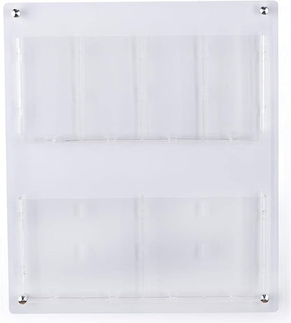 Displays2go Acrylic Literature Holder Wall Mount, 4/8.5" w, 4-8 Pockets - Image 4