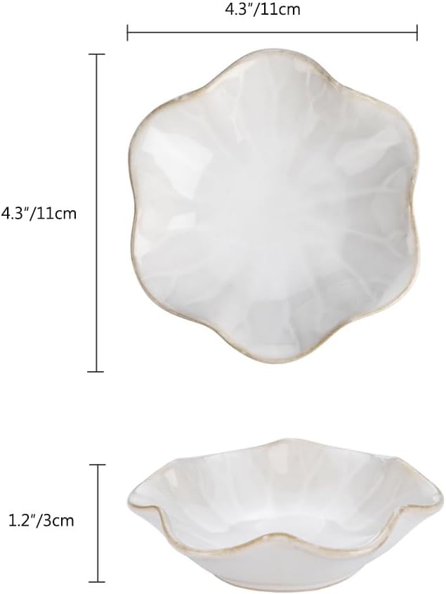 JAMEND CLXP Lotus Leaf Shape Ring Holder Dish, Small Key Bowl, Ceramic Trinket - Image 7