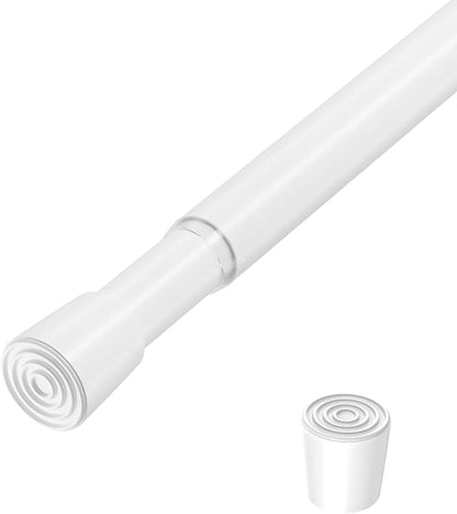 1 Pack Spring Loaded Tension Rod 17-41" Adjustable Curtain Rods No Drill by ZipGloTensionRod