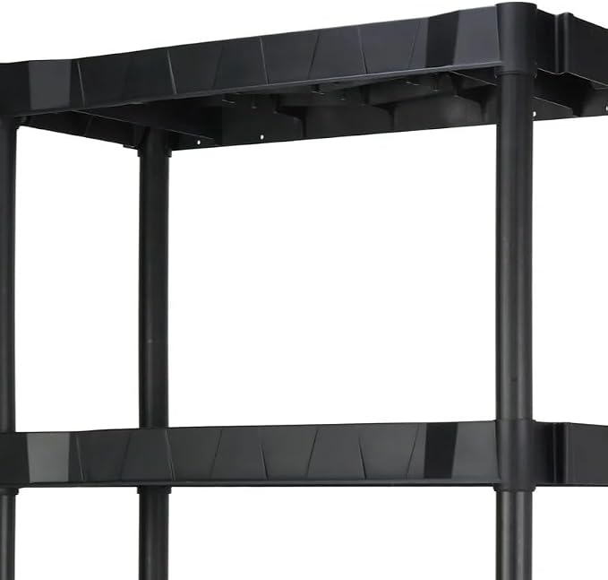 Plastic 4-Tier 56.2" H x 30"" W x 13.8" D Shelf, 280lb Total Capacity - Image 8