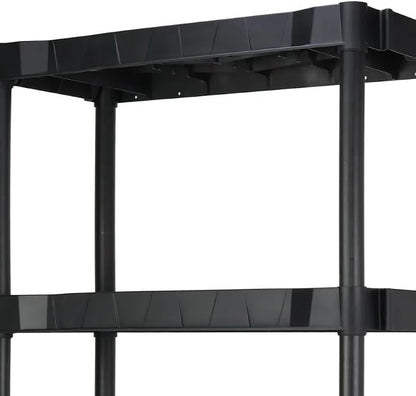Plastic 4-Tier 56.2" H x 30"" W x 13.8" D Shelf, 280lb Total Capacity - Image 8