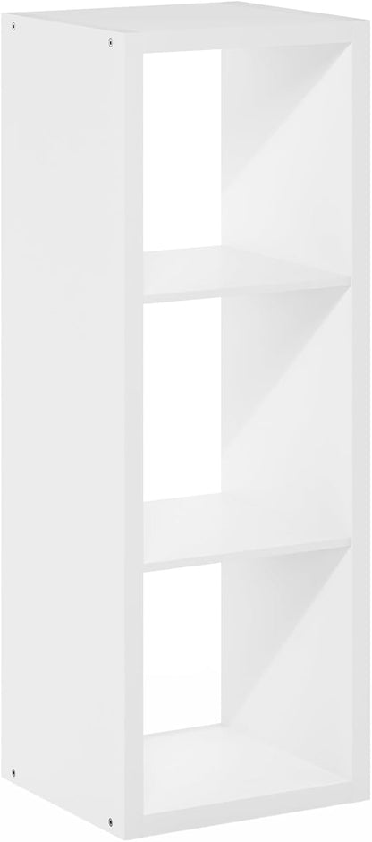 Furinno Cubicle Book Shelf, 3-Cube Bookshelf, Extra Thick Frame Horizontally & - Image 10