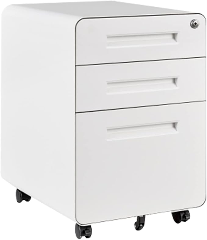 FLEXISPOT Metal File Cabinet for Under Desk Storage Mobile 3 Drawer File by FlexiSpot