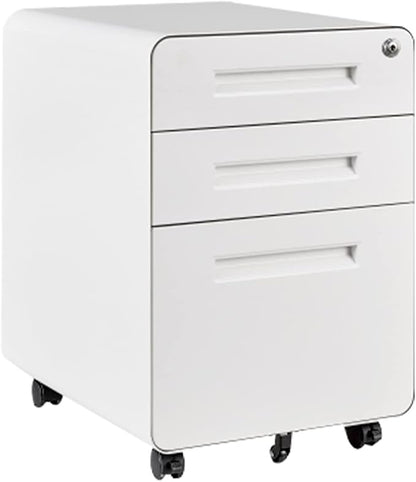 FLEXISPOT Metal File Cabinet for Under Desk Storage Mobile 3 Drawer File by FlexiSpot