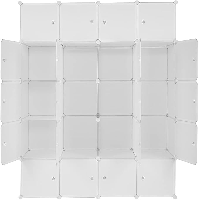 Cube Storage Organizer, 20-Cube Plastic Closet Cabinet, DIY Plastic Modular - Image 8
