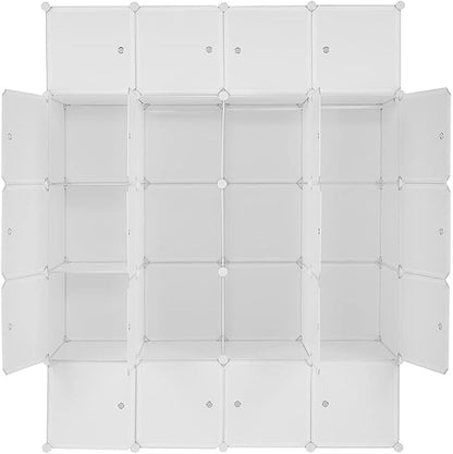 Cube Storage Organizer, 20-Cube Plastic Closet Cabinet, DIY Plastic Modular - Image 8