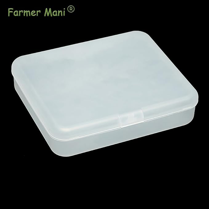 2 Pack Rectangular Clear Frosted Plastic Box Containers - Image 5